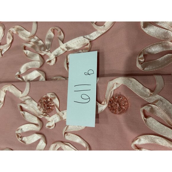 Simonton Says Button Front Blazer Jacket Pink Sz XL Satin Floral Feminine - Picture 9 of 10